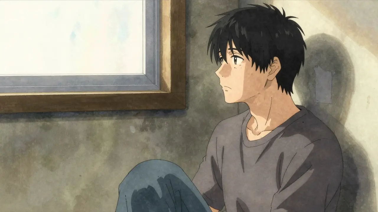 A contemplative person waiting quietly near a window